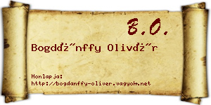 Bogdánffy Olivér névjegykártya