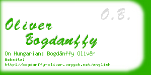 oliver bogdanffy business card